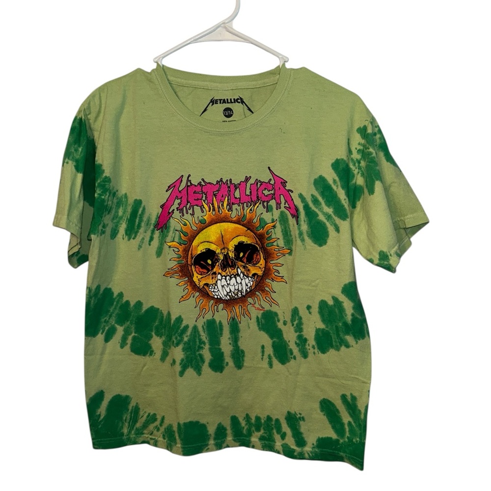 Metallica Tie Dye Band Graphic T-Shirt Size 13/14 Kids New